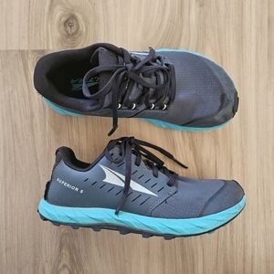 Altra Superior 5 Trail Running Shoes - Black and Blue